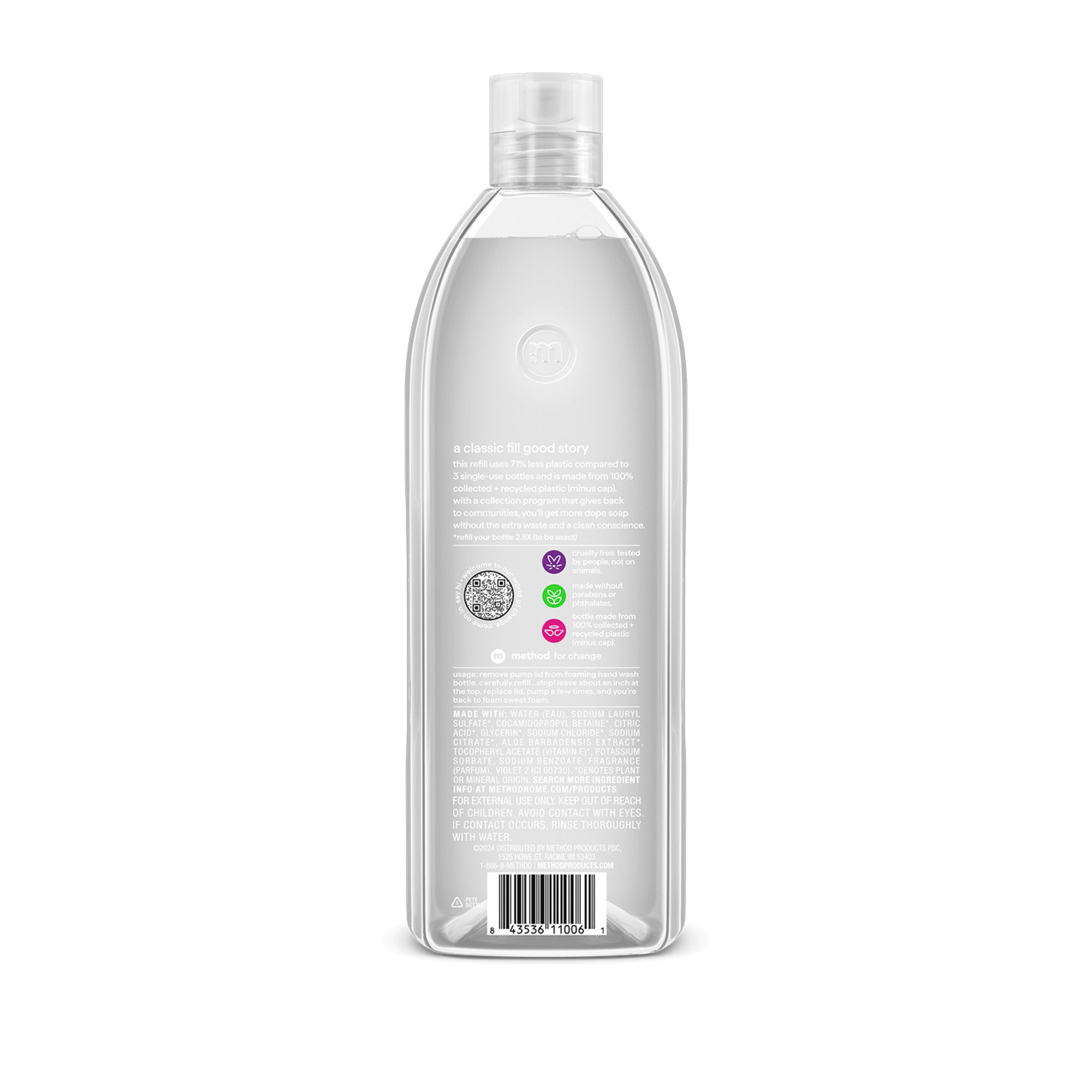 Method Foaming Hand Wash Sweet Water Scent Refill - 28oz/4pk