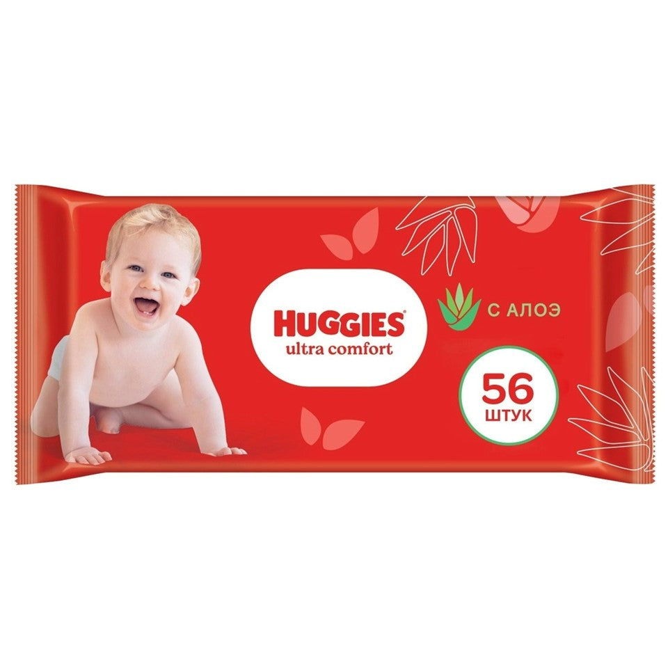 Huggies Baby Wipes Ultra Comfort With Aloe - 56ct/10pk