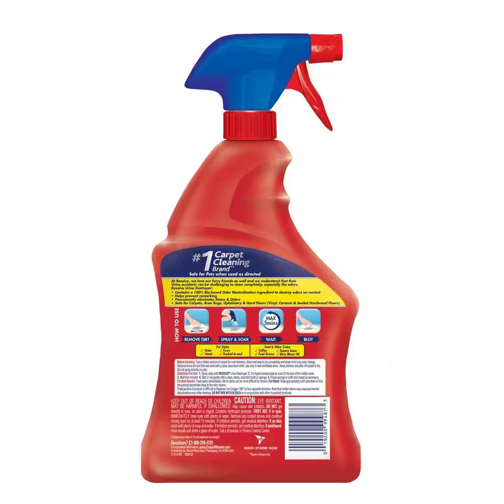 Resolve Urine Destroyer Stain & Odor Remover - 32oz/6pk