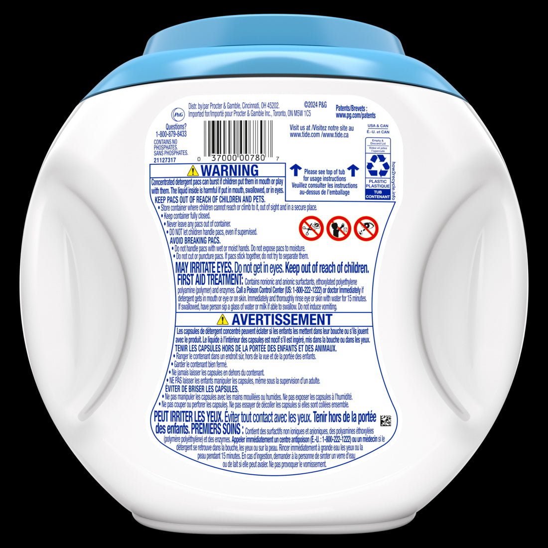 Tide PODS Free & Gentle Laundry Detergent Soap Pacs, 57 Count, Tide PODS Laundry Detergent, Laundry Detergent Pacs, Laundry PODS Detergent - 57ct/4pk