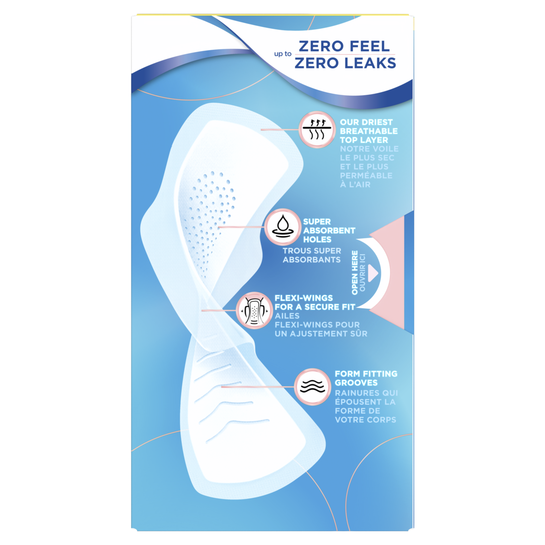 Always Infinity Feminine Pads for Women Flexfoam Pads with Wings Size 1 Regular Absorbency Unscented - 36ct/6pk