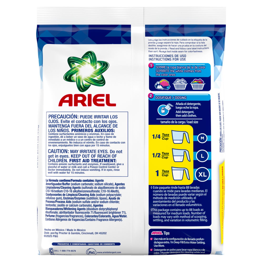Ariel Powder Laundry Detergent Original Scent 88 Loads - 141oz/5pk