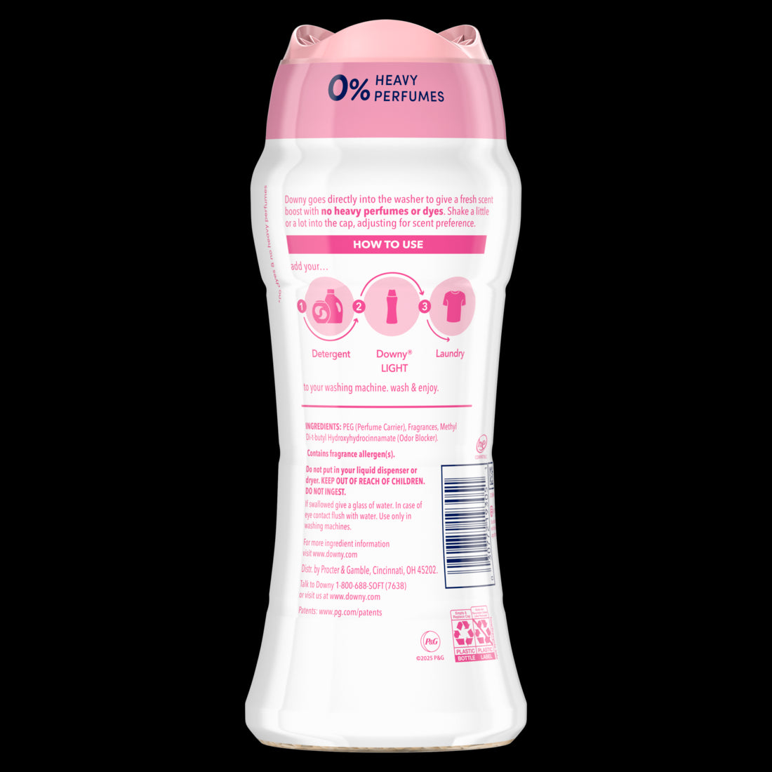 Downy Light Laundry Scent Booster Beads Cherry Blossom Scent In-wash fabric beads designed to be gentle with a light boost of scent No Heavy Perfumes - 12.2oz/4pk