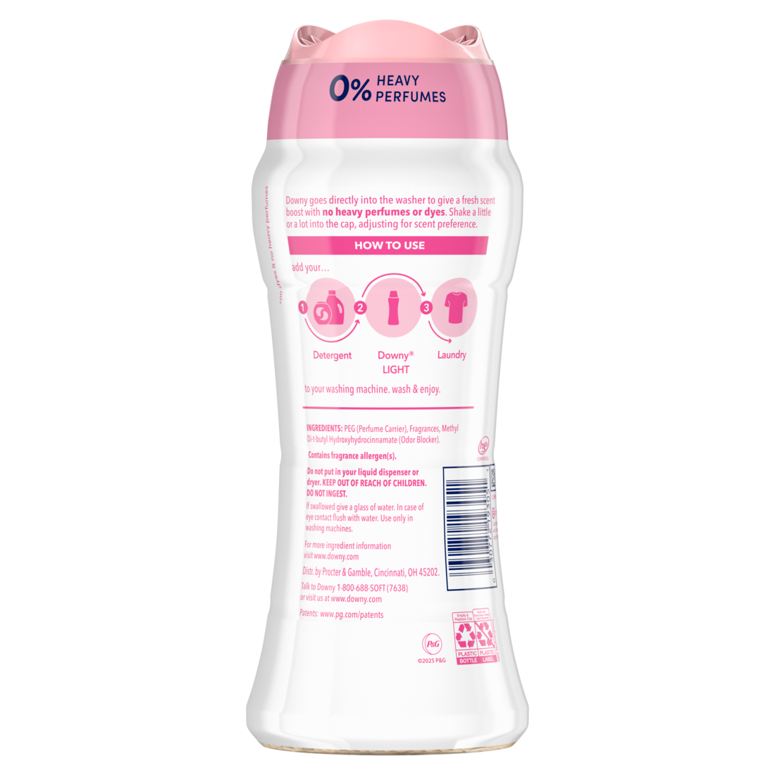 Downy Light Laundry Scent Booster Beads Cherry Blossom Scent In-Wash Fabric Beads Designed To Be Gentle With A Light Boost Of Scent No Heavy Perfumes - 12.2oz/4pk