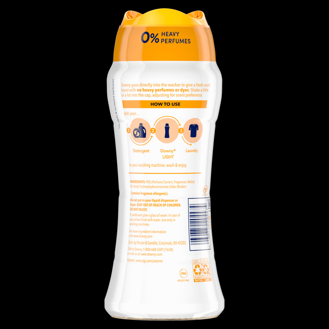Downy Light Laundry Scent Booster Beads Orange Blossom Scent In-wash fabric beads designed to be gentle with a light boost of scent No Heavy Perfumes - 12.2oz/4pk