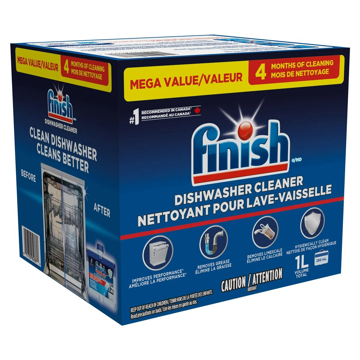 Finish Dishwasher Cleaner 250 ml 4-pack - (4x8.45)oz/1pk
