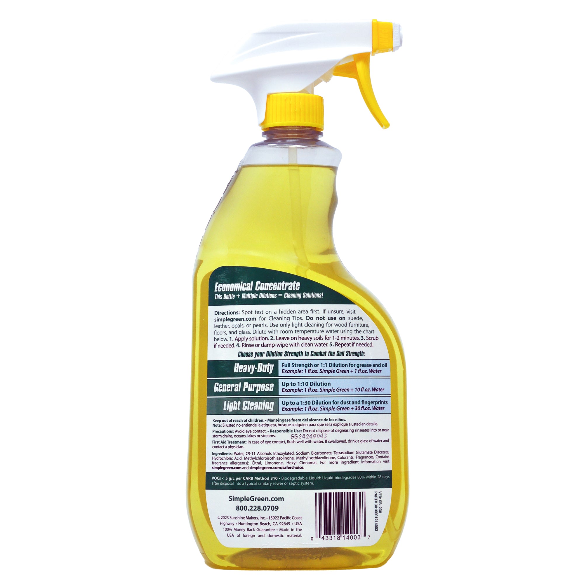 Simple Green Lemon Concentrated All-Purpose Cleaner Lemon Trigger - 32oz/12pk