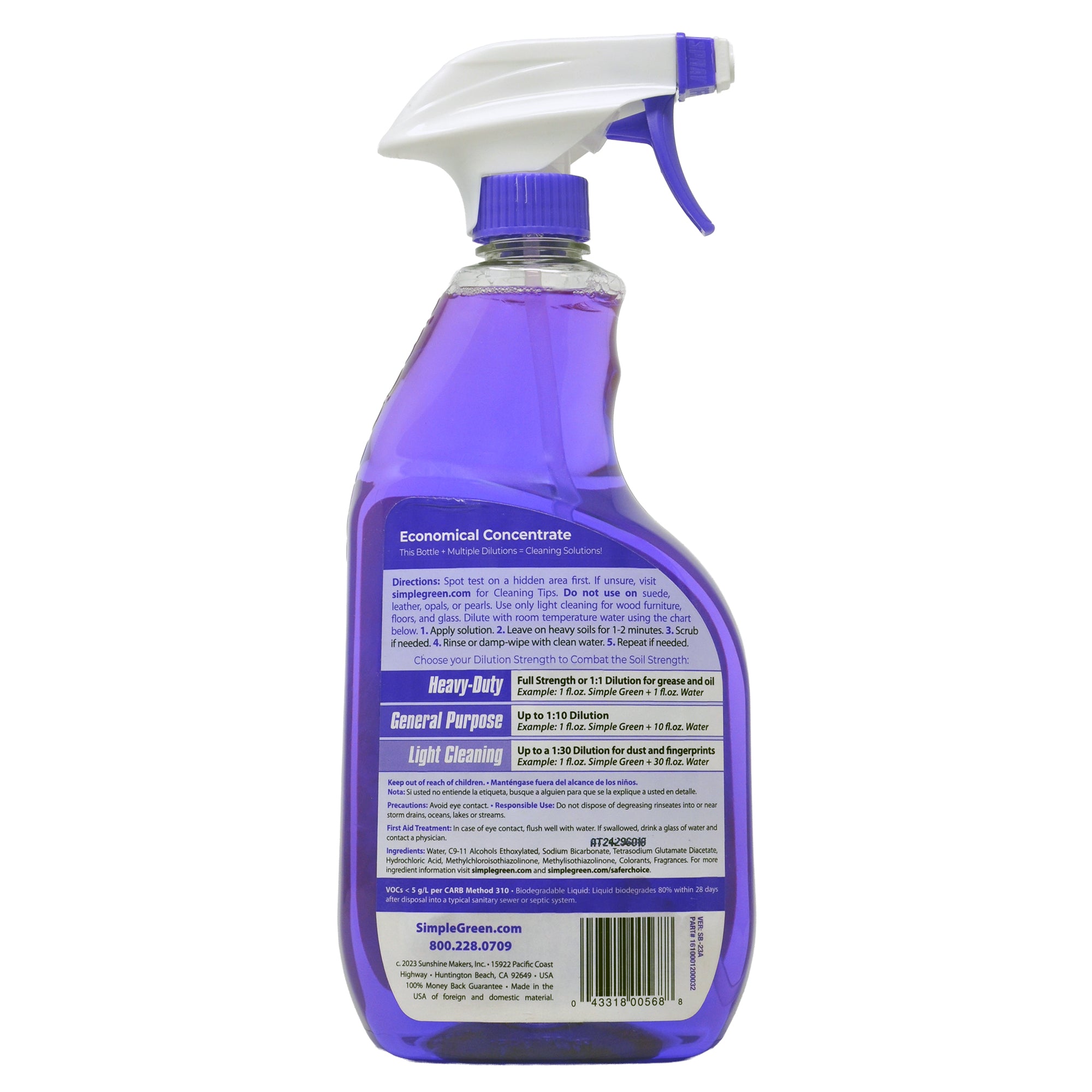 Simple Green Lavender Concentrated All-Purpose Cleaner Lavender Trigger - 32oz/12pk