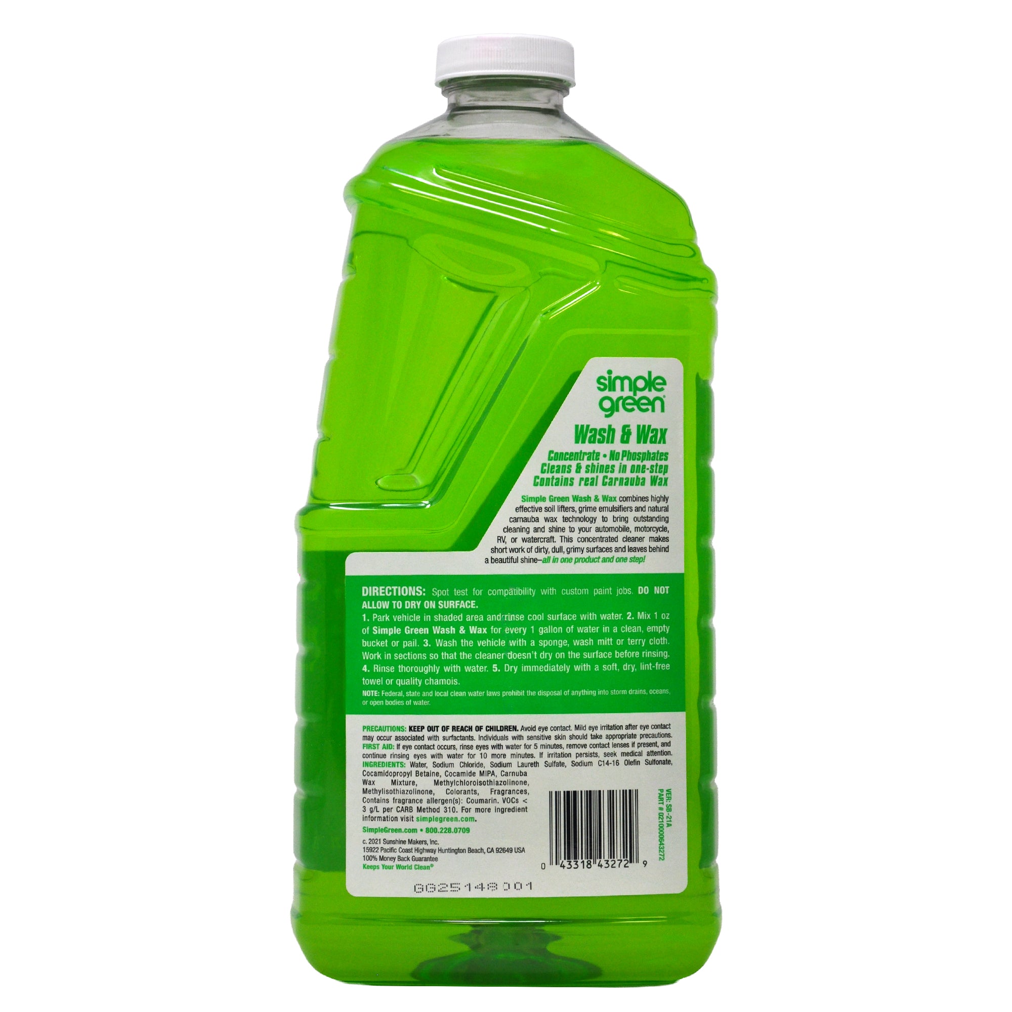 Simple Green Car Wash Wax JUG - 67.6oz/6pk