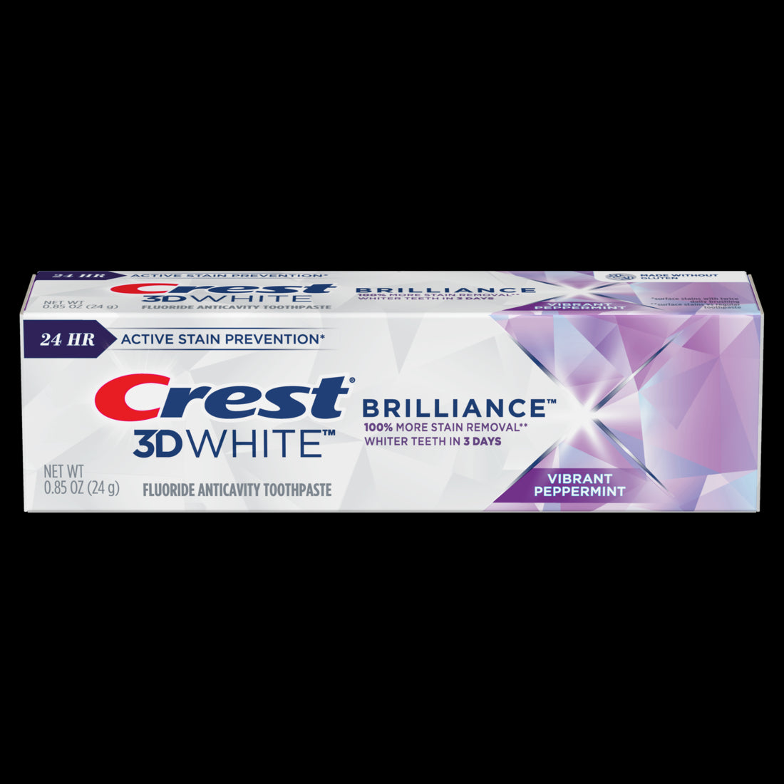 Crest 3D White Brilliance Teeth Whitening Toothpaste Vibrant Peppermint - 0.85oz/36pk