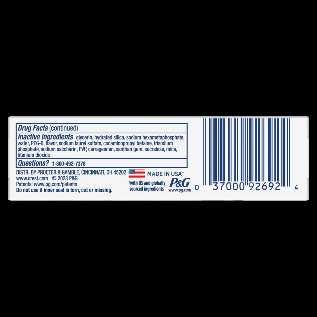 Crest 3D White Brilliance Teeth Whitening Toothpaste Vibrant Peppermint - 0.85oz/36pk