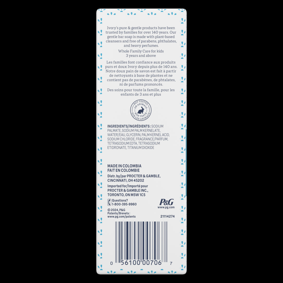 Ivory Gentle Bar Soap Original Scent - (10x3.17)oz/12pk