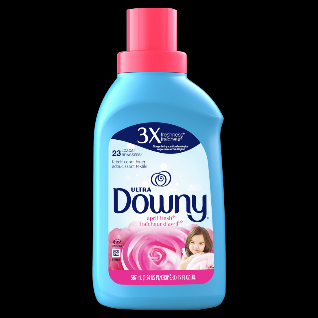 Downy Fabric Softener Liquid (Fabric Conditioner) April Fresh Scent 32 Loads - 19oz/6pk