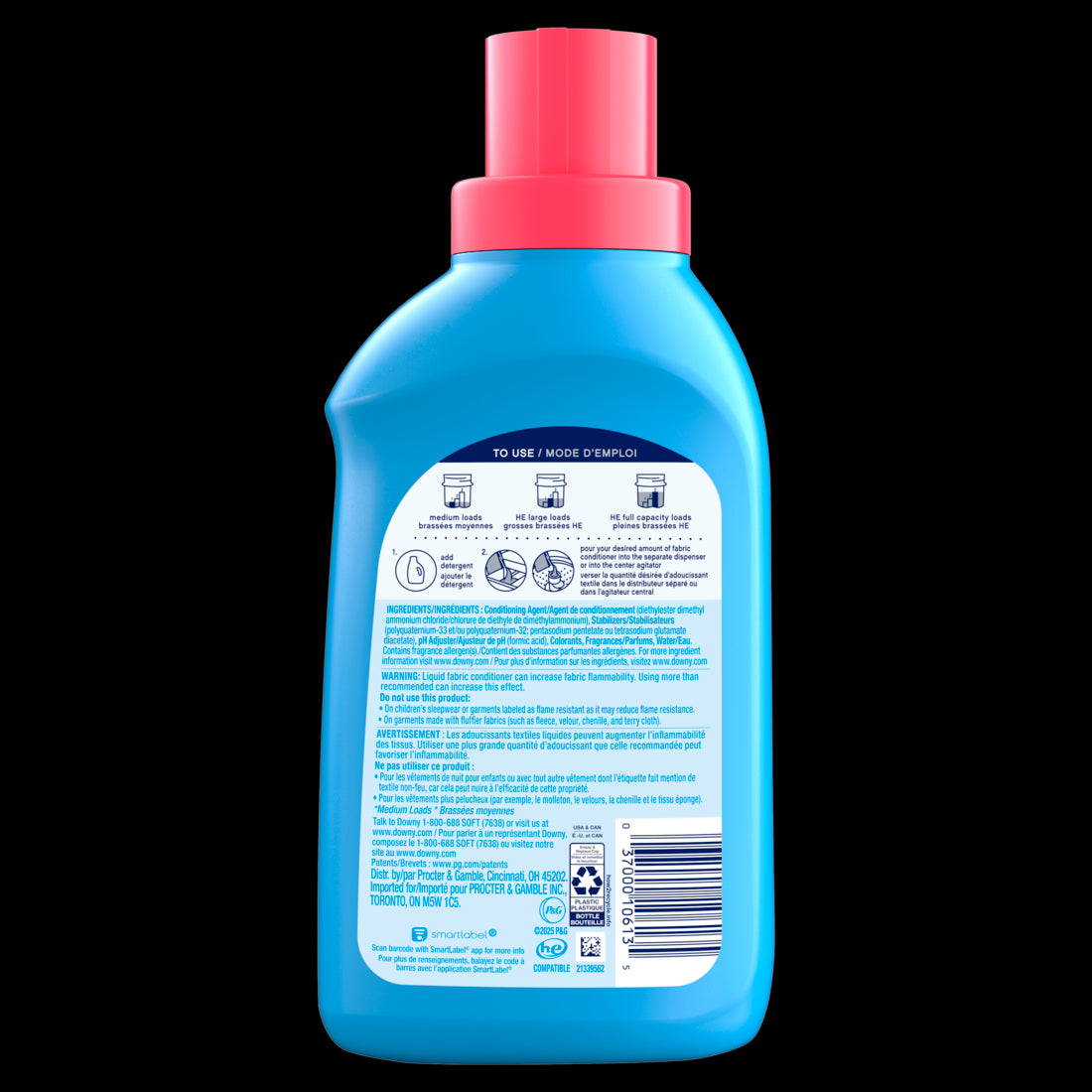 Downy Fabric Softener Liquid (Fabric Conditioner) April Fresh Scent 32 Loads - 19oz/6pk