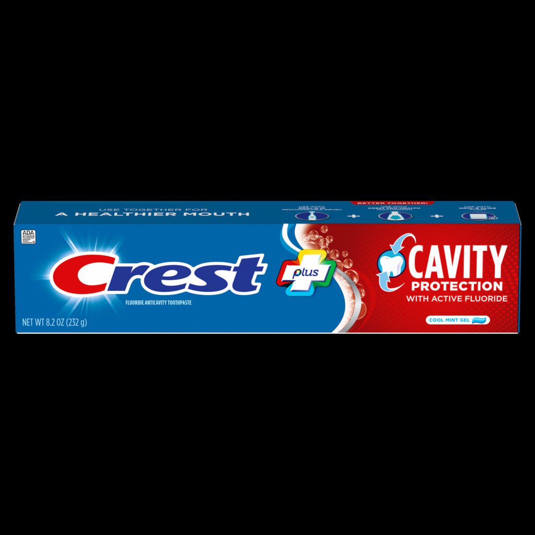 Crest Plus Cavity Protection Toothpaste Gel Cool Mint - 8.2oz/24pk
