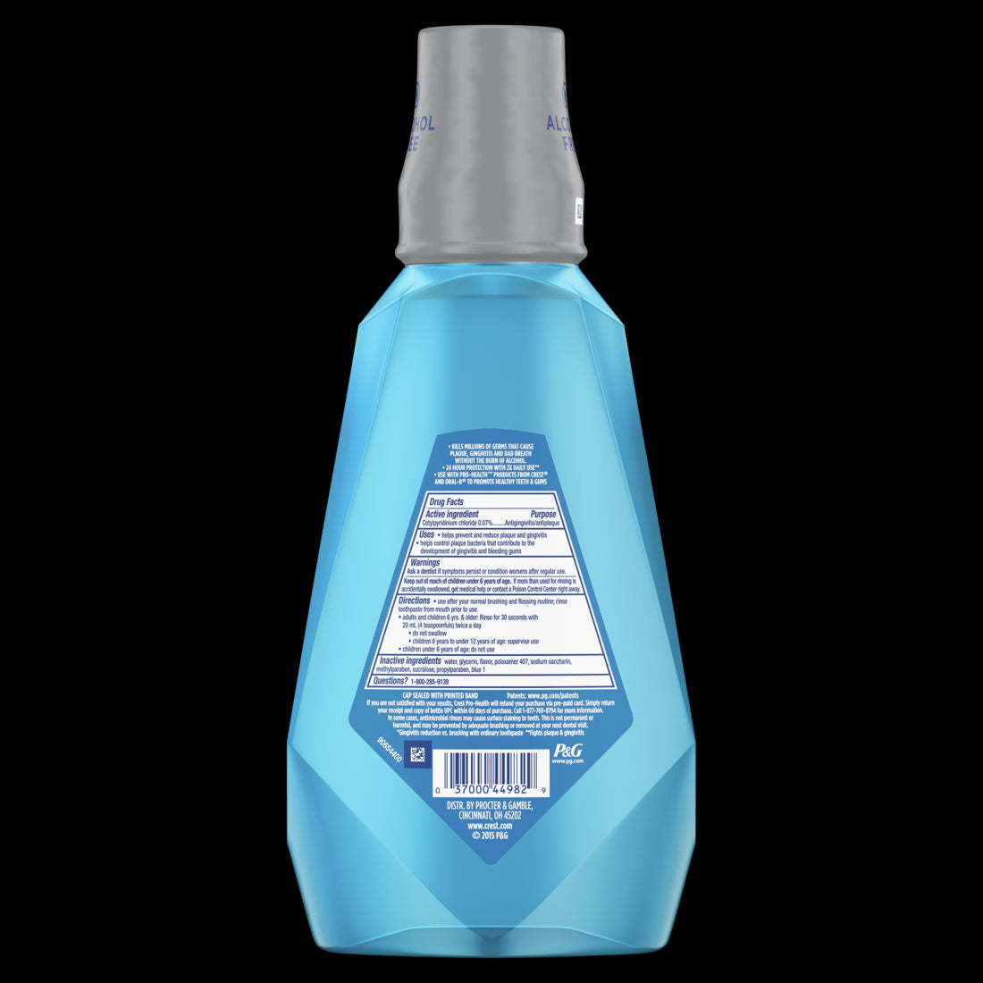 Crest Pro Health Multi Protection Clean Mint CPC (Cetylpyridinium Chloride) Antigingivitis Antiplaque Oral Rinse 1 L - 33.8oz/6pk