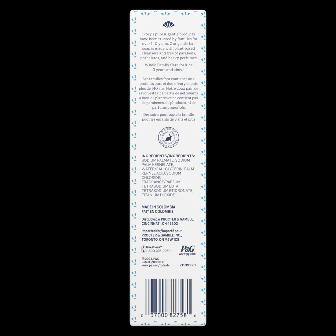 Ivory Gentle Bar Soap Original Scent - (10x4.0)oz/8pk