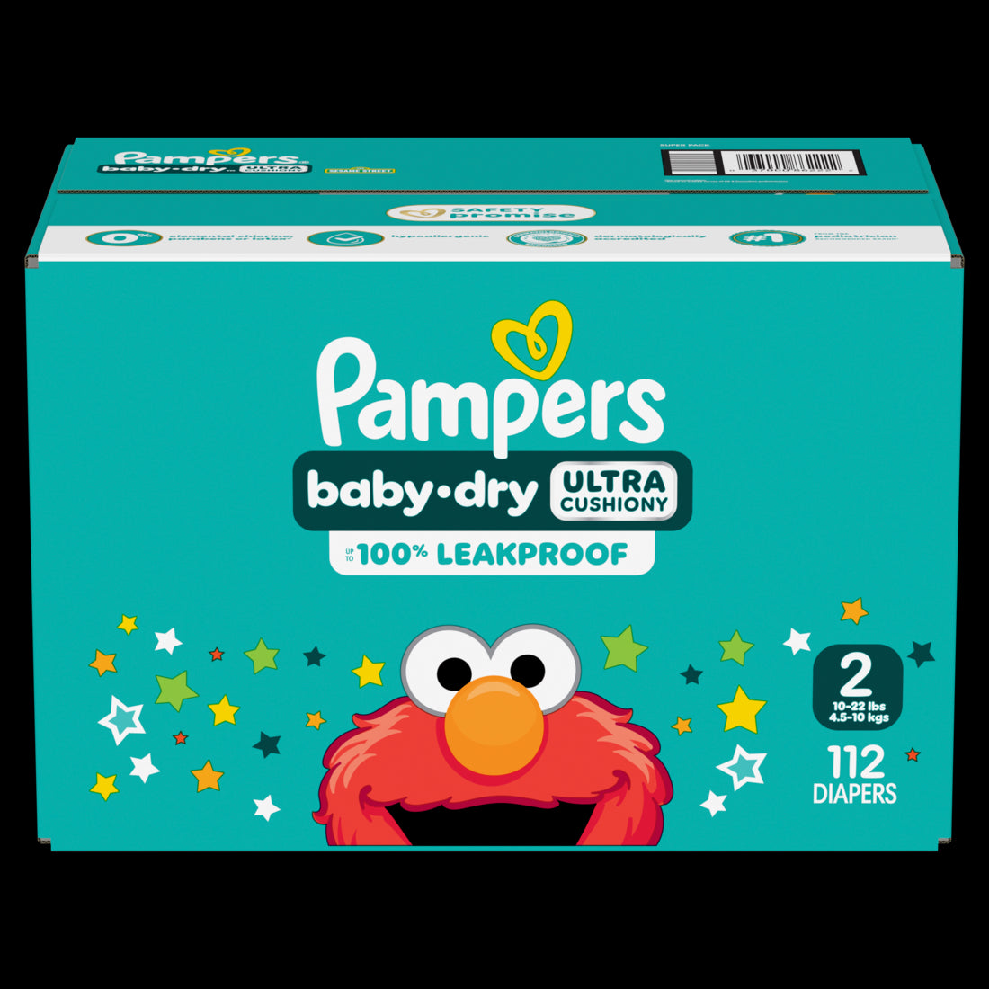 Pampers Baby Dry Diapers Size 2 (10-22 lbs) Up to 100% leakproof disposable diaper - 112ct/1pk