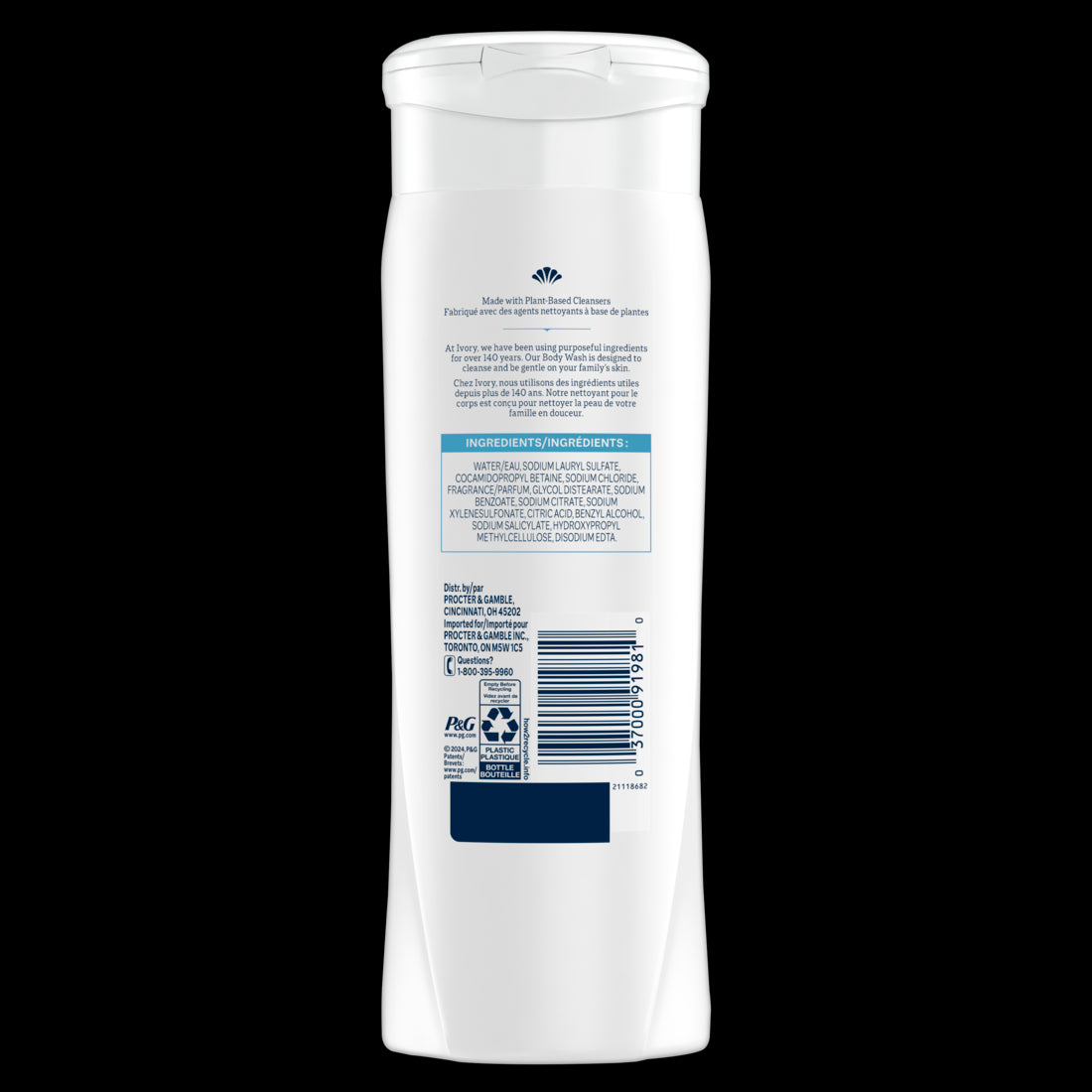 Ivory Gentle Body Wash Original Scent - 12oz/6pk