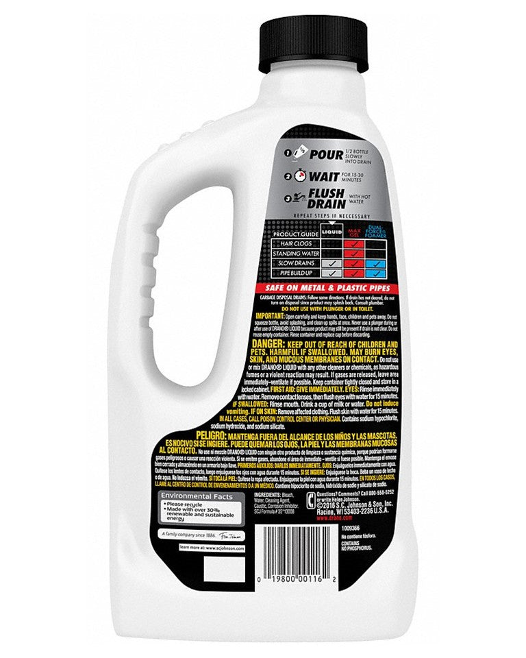 Drano Liquid Clog Remover - 32oz/12pk