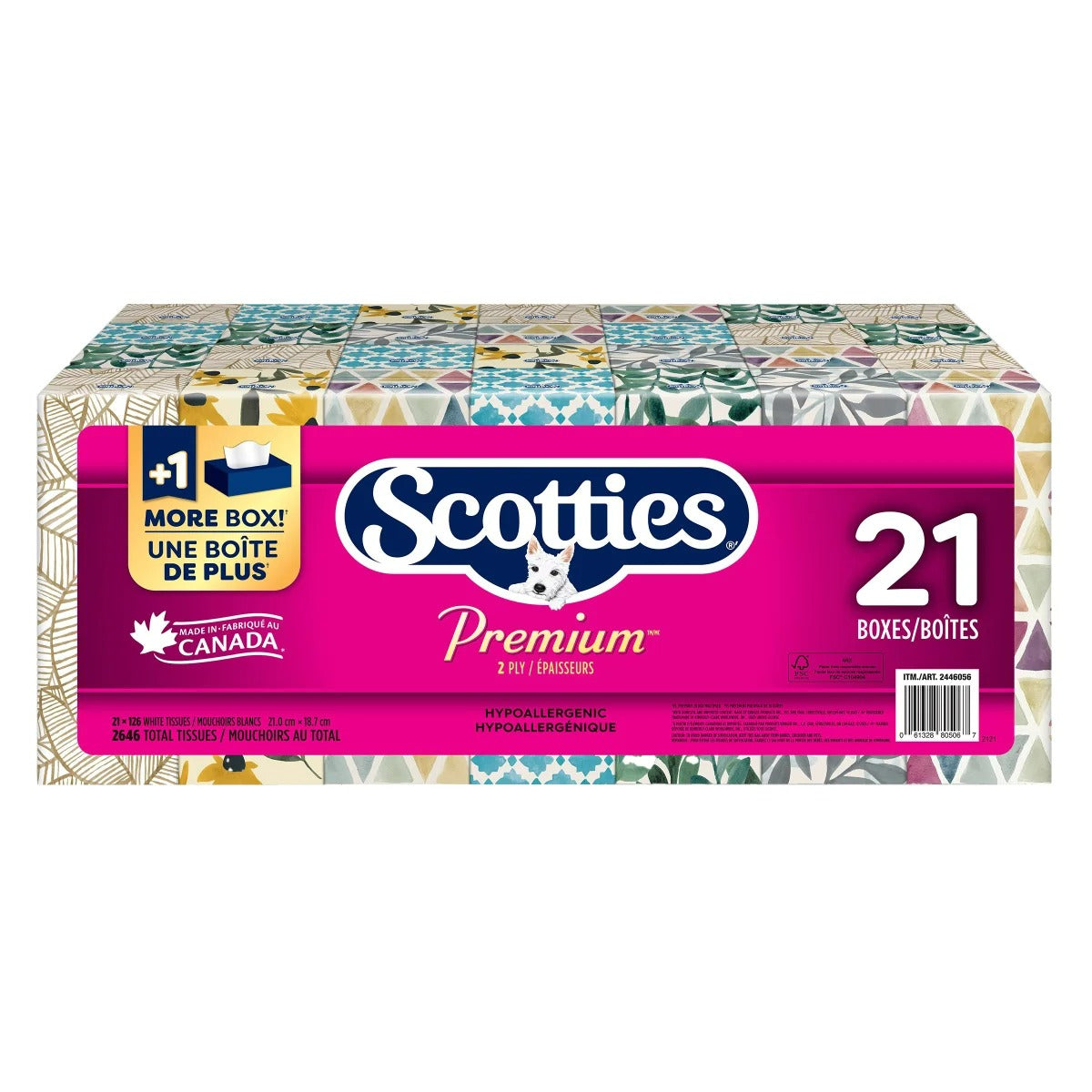 Scotties Premium 2-ply Facial Tissue - 126ct/21pk