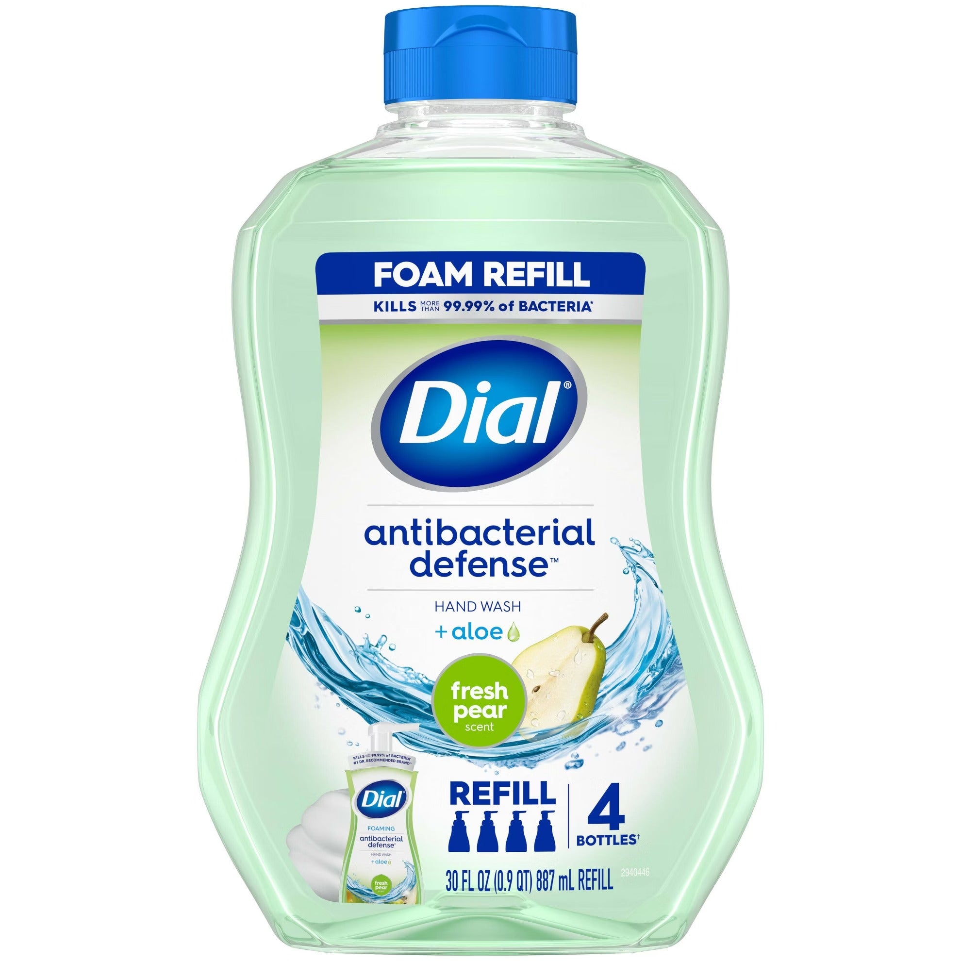 Dial Complete Foaming Hand Wash Fresh Pear Refill - 30oz/4pk