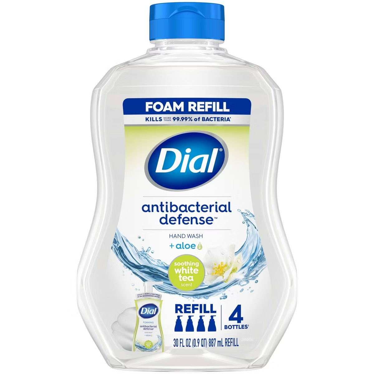 Dial Complete Foaming Hand Wash Soothing White Tea Refill - 30oz/4pk