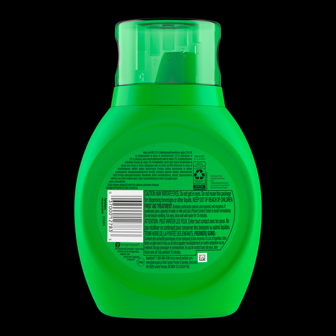 Gain Liquid Laundry Detergent Original Scent 17 loads Freshness + Odor Fighting High Efficiency Washing Machine Liquid Cleaning Soap - 25oz/6pk