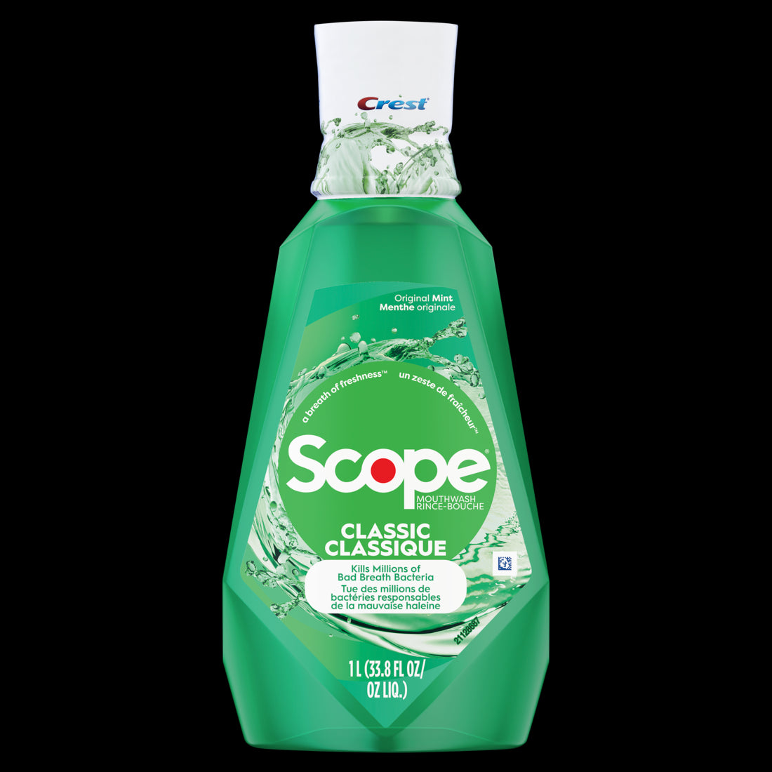 Crest Scope Classic Mouthwash Original Mint 1L - 33.8oz/6pk