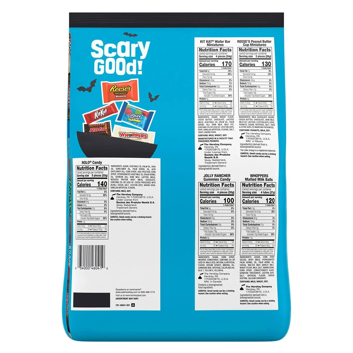 HERSHEY'S Variety Pack Halloween Candy - 400ct/1pk