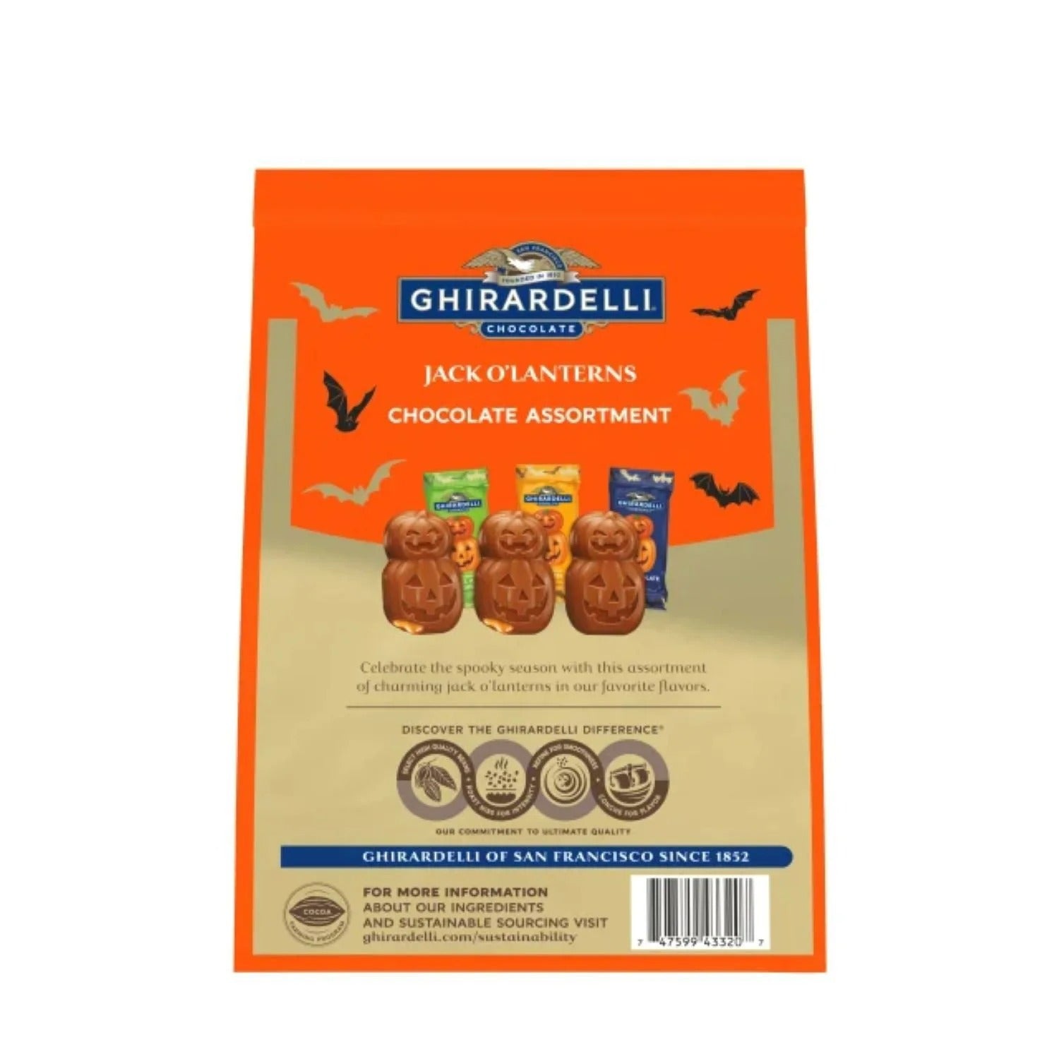 Ghirardelli Premium Jack-O-Lantern Chocolate Candy Variety Pack - 15.2oz/1pk