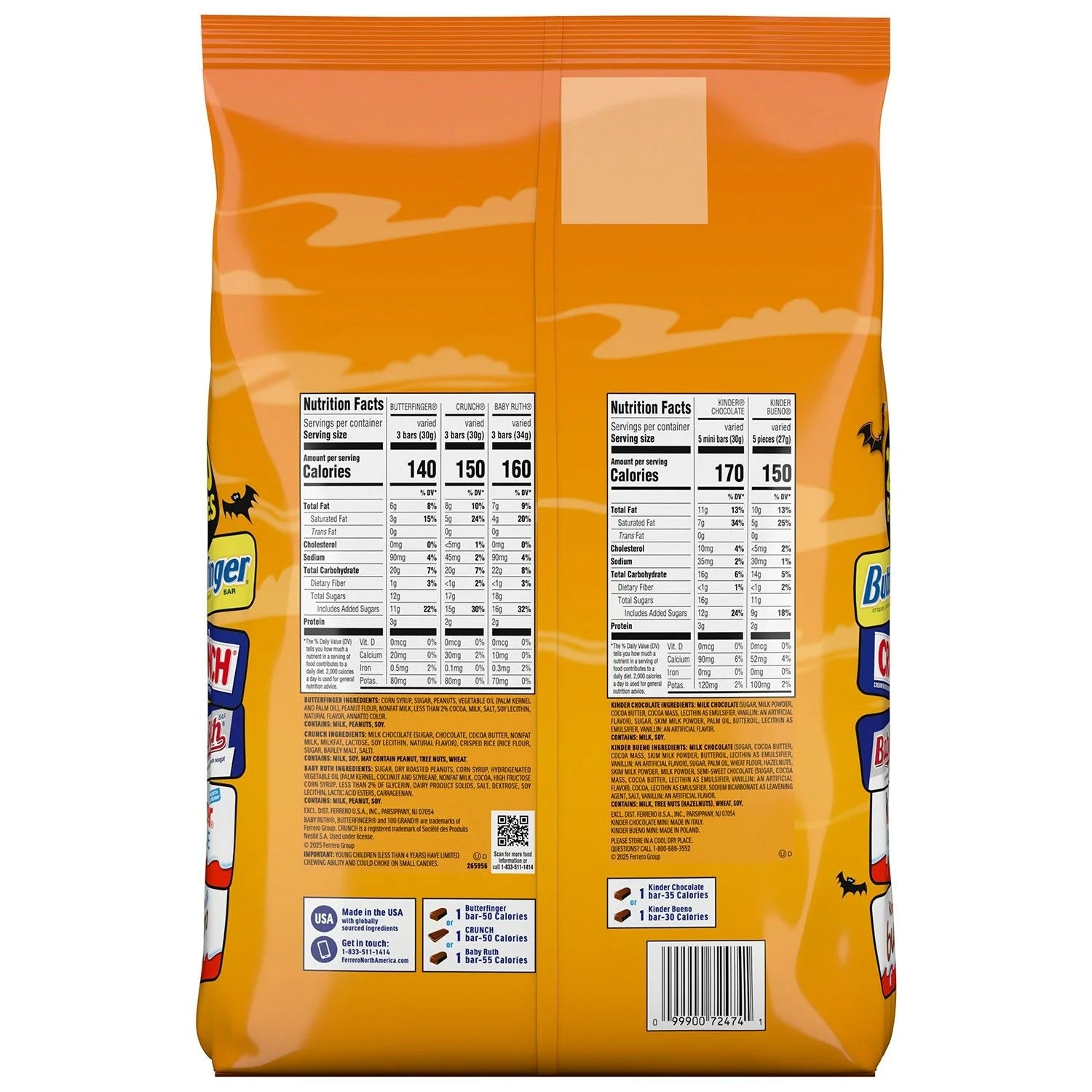 Ferrero Halloween Candy Variety Pack - 200ct/1pk