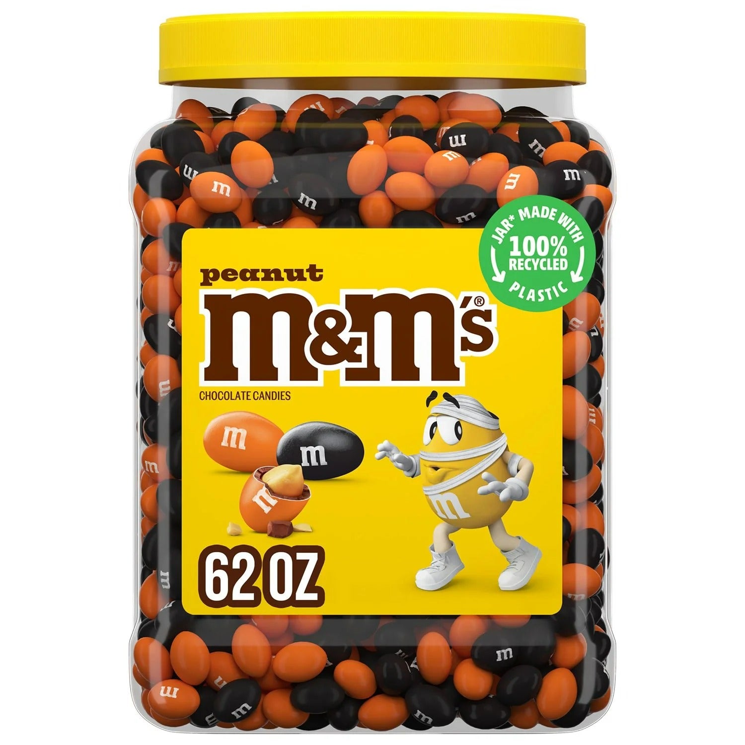 M&M'S Peanut Milk Chocolate Halloween Candy - 62oz/1pk