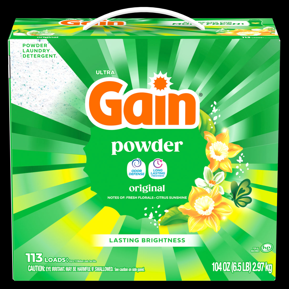 Gain Powder Laundry Detergent Original Scent 113 Loads - 104oz/2pk