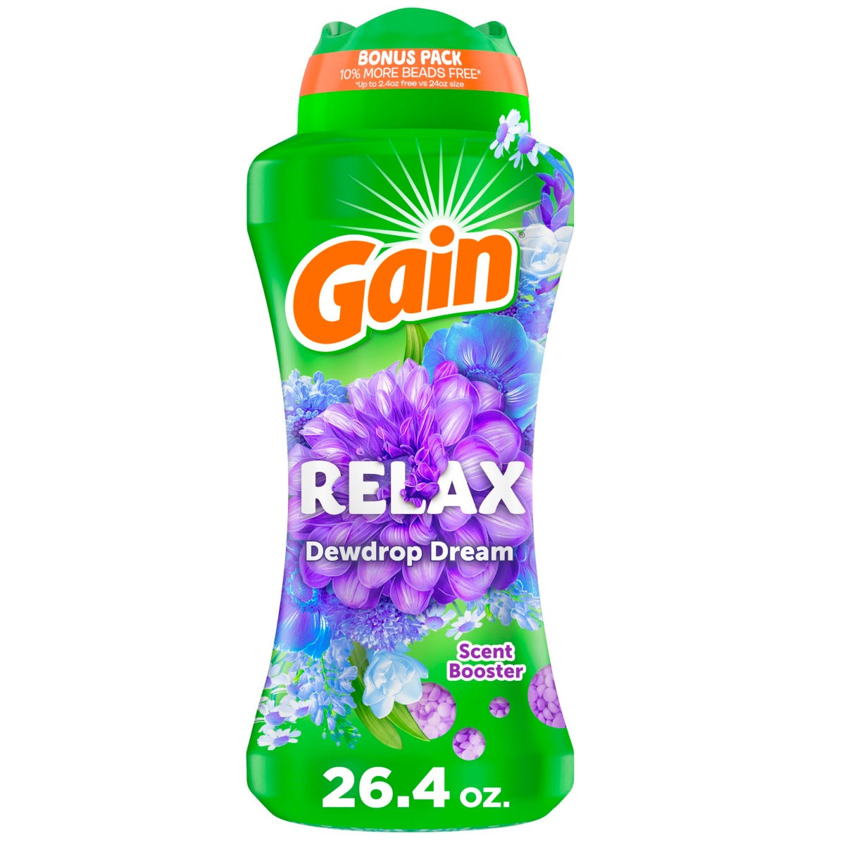 Gain In-Wash Laundry Scent Booster Beads Relax - 26.4oz/4pk