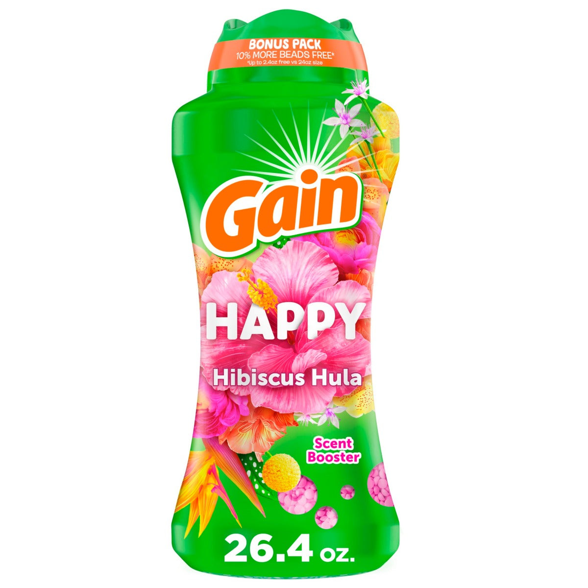 Gain In-Wash Laundry Scent Booster Beads Happy - 26.4oz/4pk
