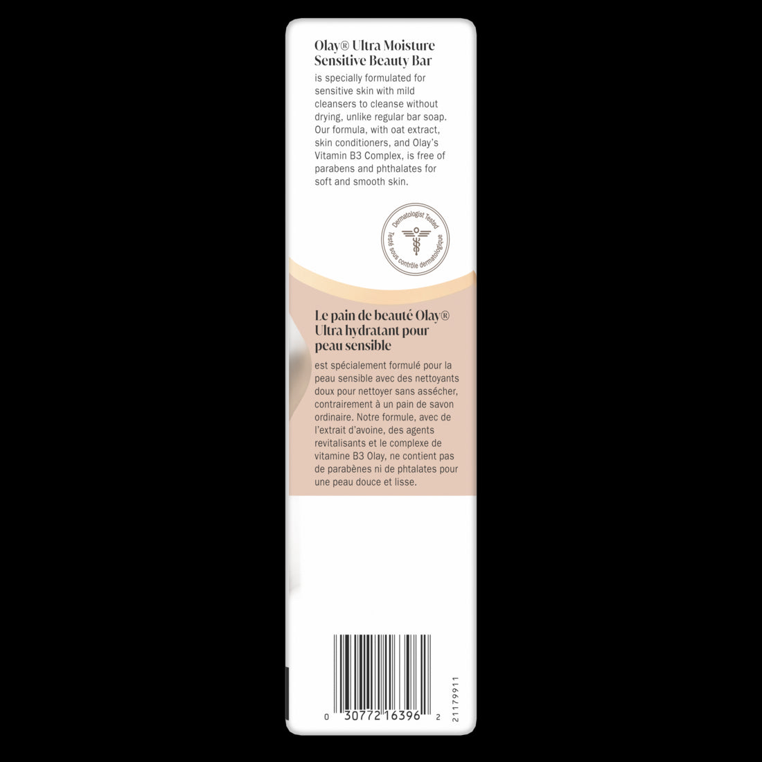 Olay Ultra Moisture Sensitive Beauty Bar with Oat Extract and Notes of Vanilla Creme - (8x3.17)oz/4pk