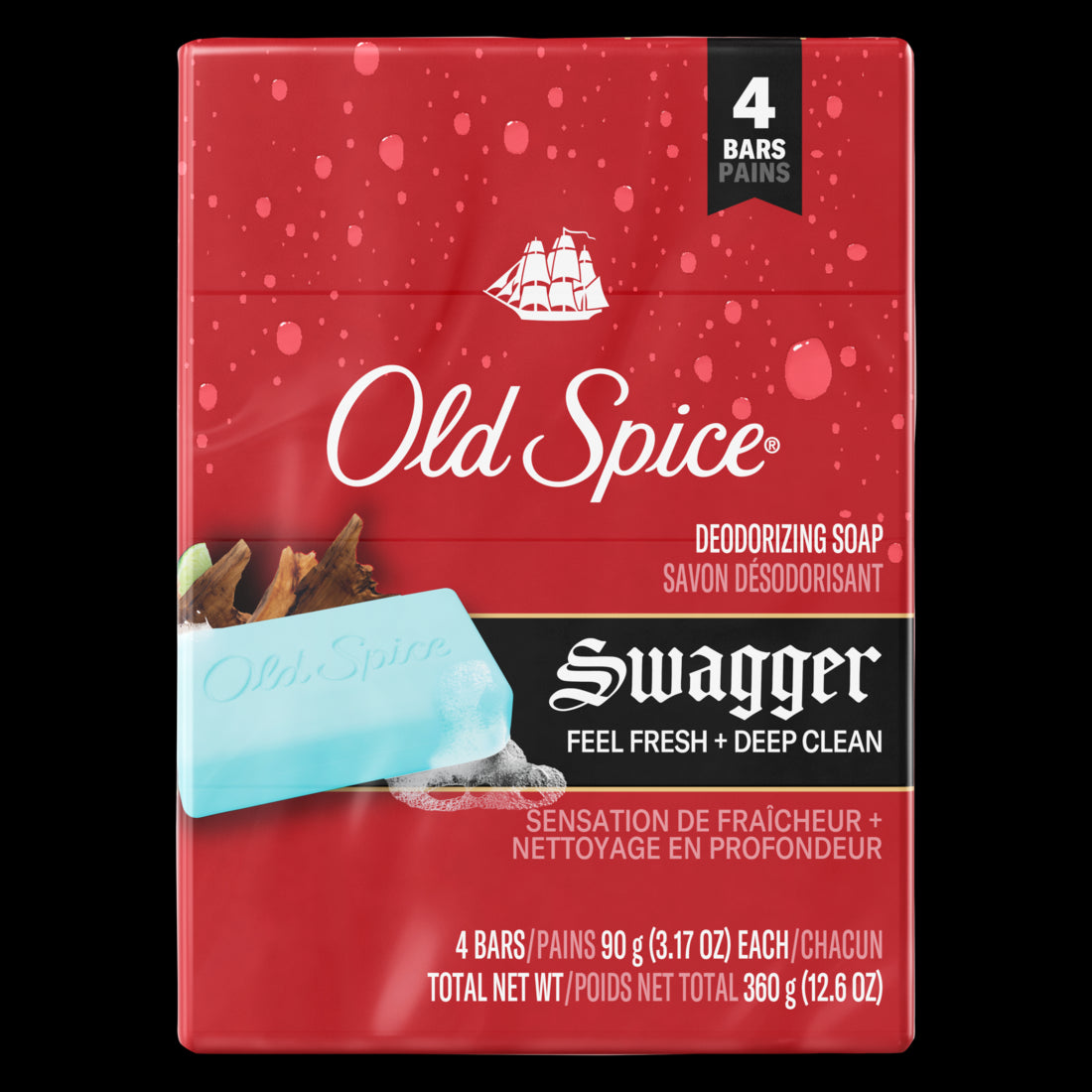 Old Spice Bar Soap for Men Swagger - (4x3.17)oz/12pk