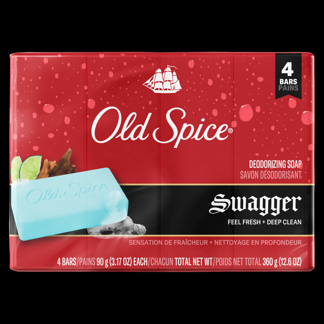 Old Spice Bar Soap for Men Swagger - (4x3.17)oz/12pk