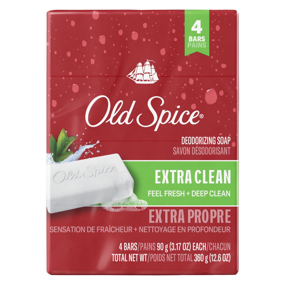 Old Spice Bar Soap for Men Extra Clean - (4x3.17)oz/12pk