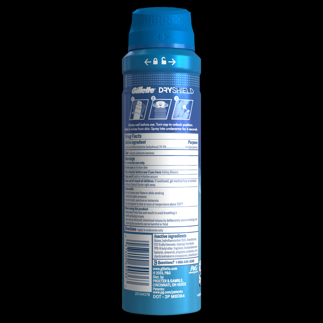 Gillette Dry Spray Antiperspirant and Deodorant for Men Arctic Ice - 4.3oz/12pk