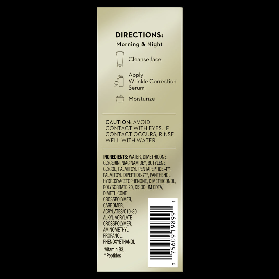 Olay Wrinkle Correction Serum with Vitamin B3+ Collagen Peptides - 1.3oz/12pk