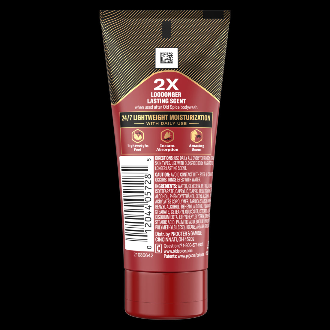 Old Spice Body Lotion for all skin types Travel Size 24/7 Lightweight Moisturization with Amazing Scent for Face Hand and Body Swagger Scent of Cedarwood Instant Absorption - 3oz/15pk