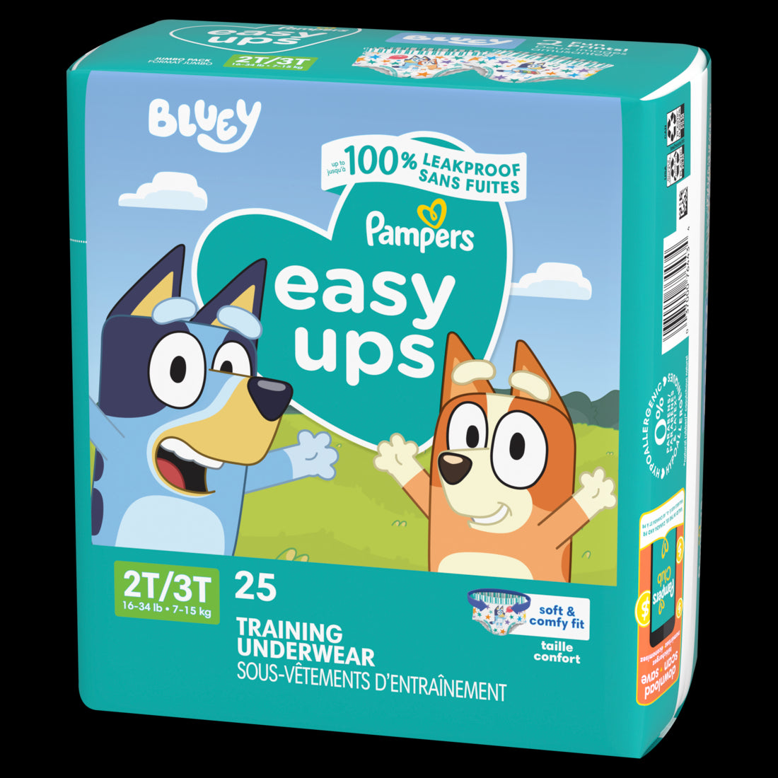 Pampers Easy Up Bluey Training Underwear Size 2T-3T - 25ct/3pk