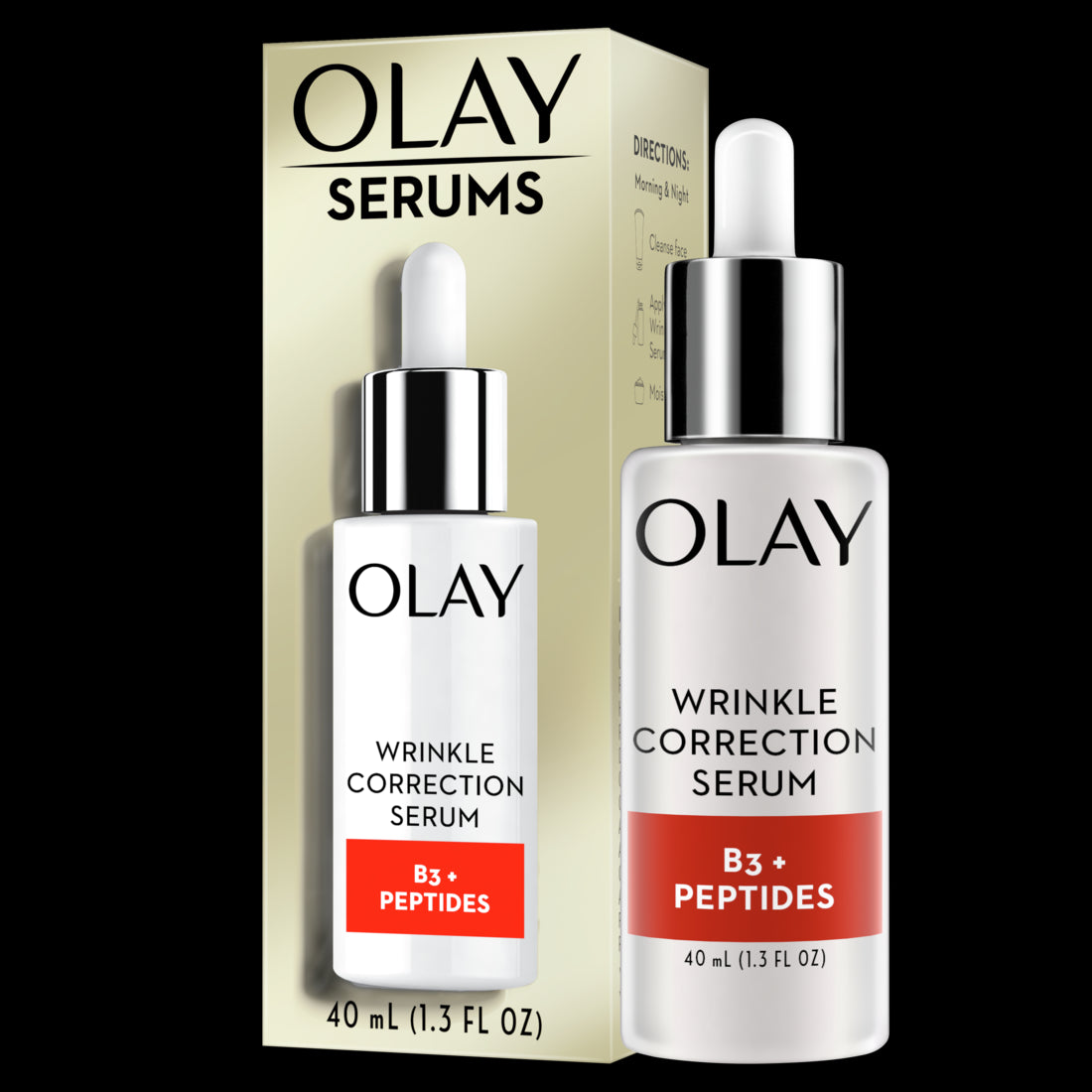 Olay Wrinkle Correction Serum with Vitamin B3+ Collagen Peptides - 1.3oz/12pk