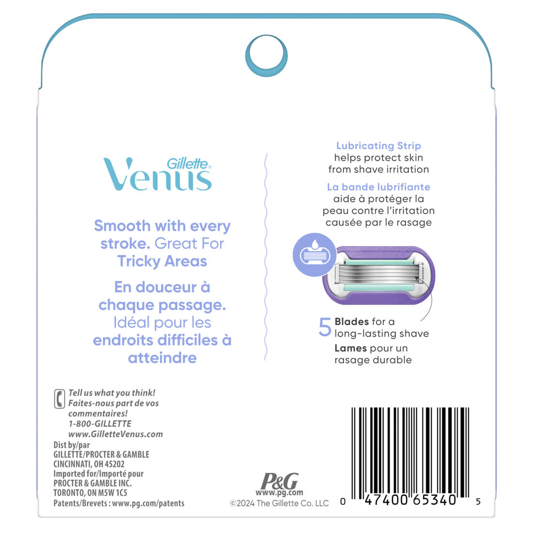 Gillette Venus Extra Smooth Contour Women's Razor Blades 5-Bladed Razor Refills - 6ct/4pk