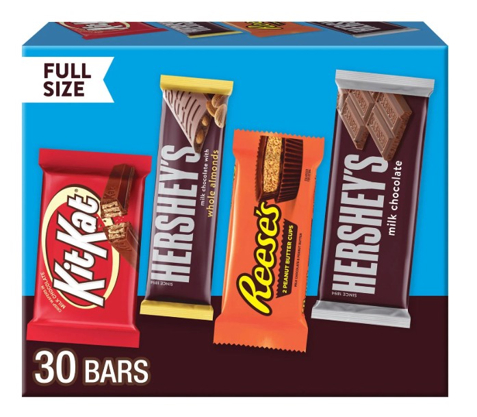 HERSHEY'S Variety Pack Milk Chocolate Candy- 30ct/1pk