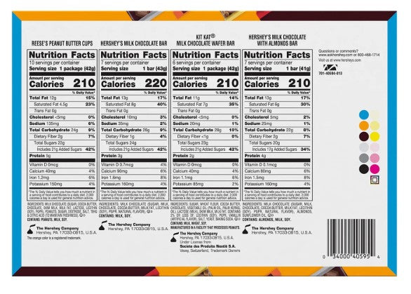 Hershey's Variety Pack Milk Chocolate Candy - 30ct/1pk