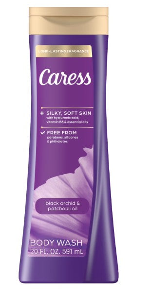 Caress Body Wash Black Orchid and Patchouli Oil - 20oz/4pk