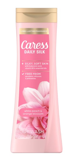 Caress Body Wash Daily Silk White Peach and Orange Blossom - 20oz/4pk